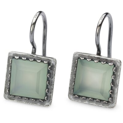 Ohrhänger Chalcedon, Türkis