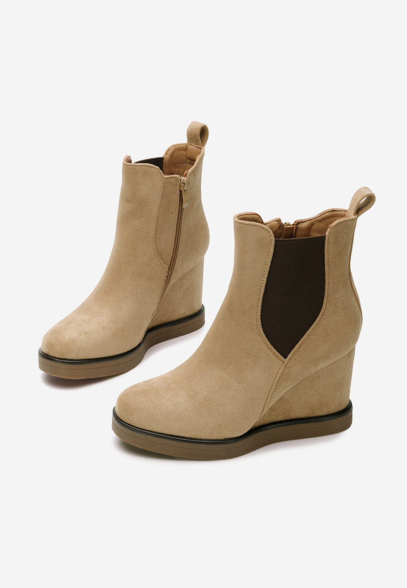 Bottines compensées kaki Sharina