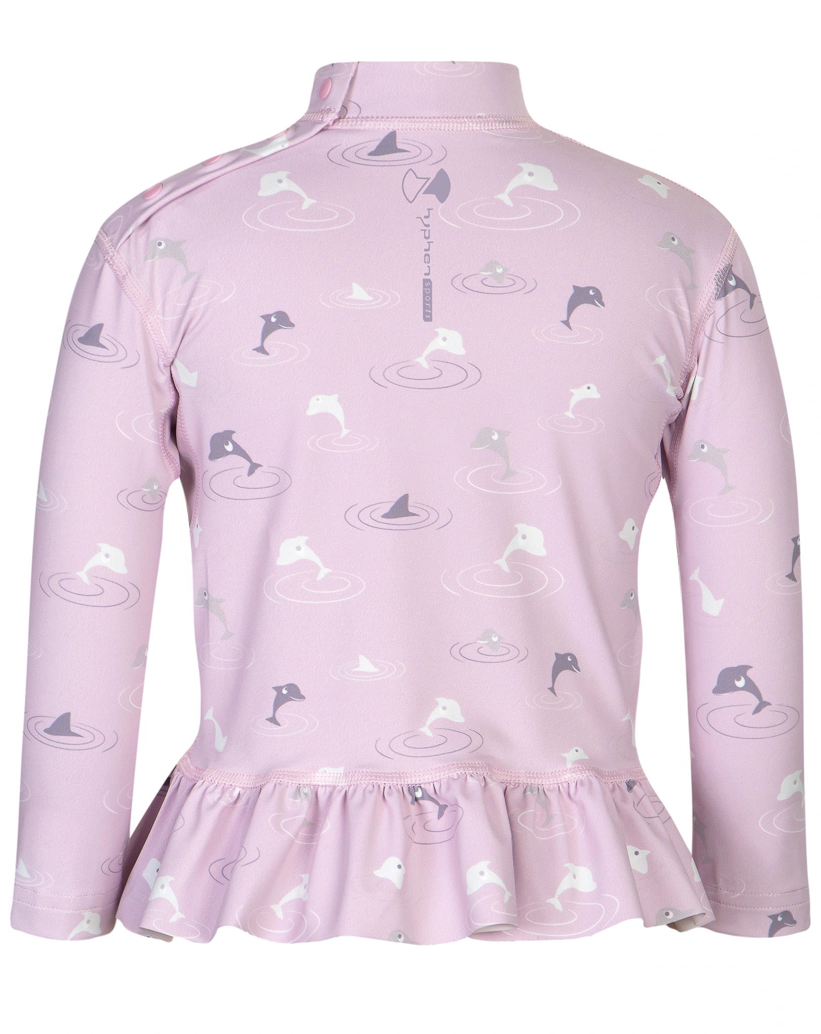 Badeshirt lang DOLPHINS in rosa