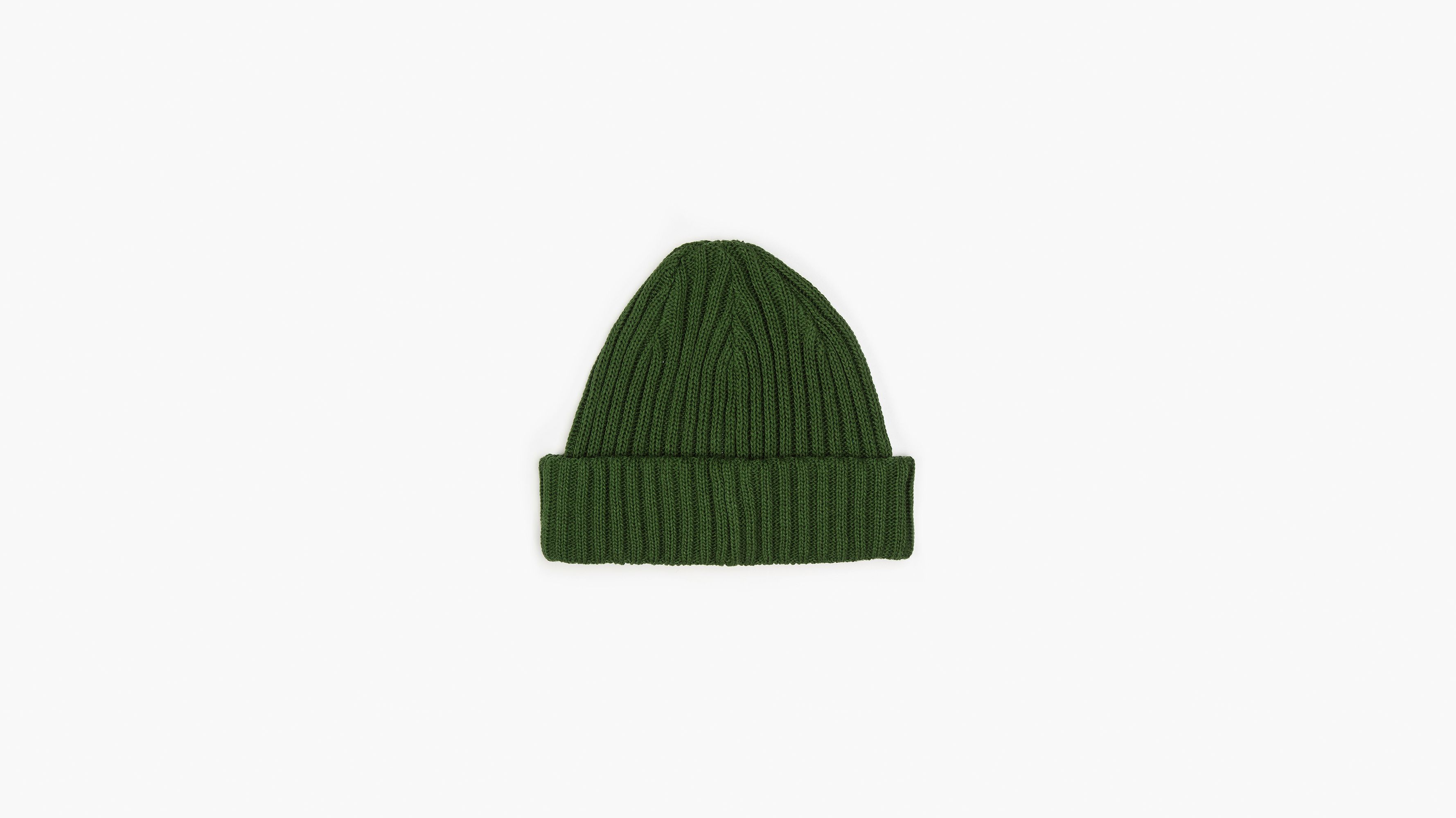 Bonnet en maille côtelée - Bottle Green - Vert