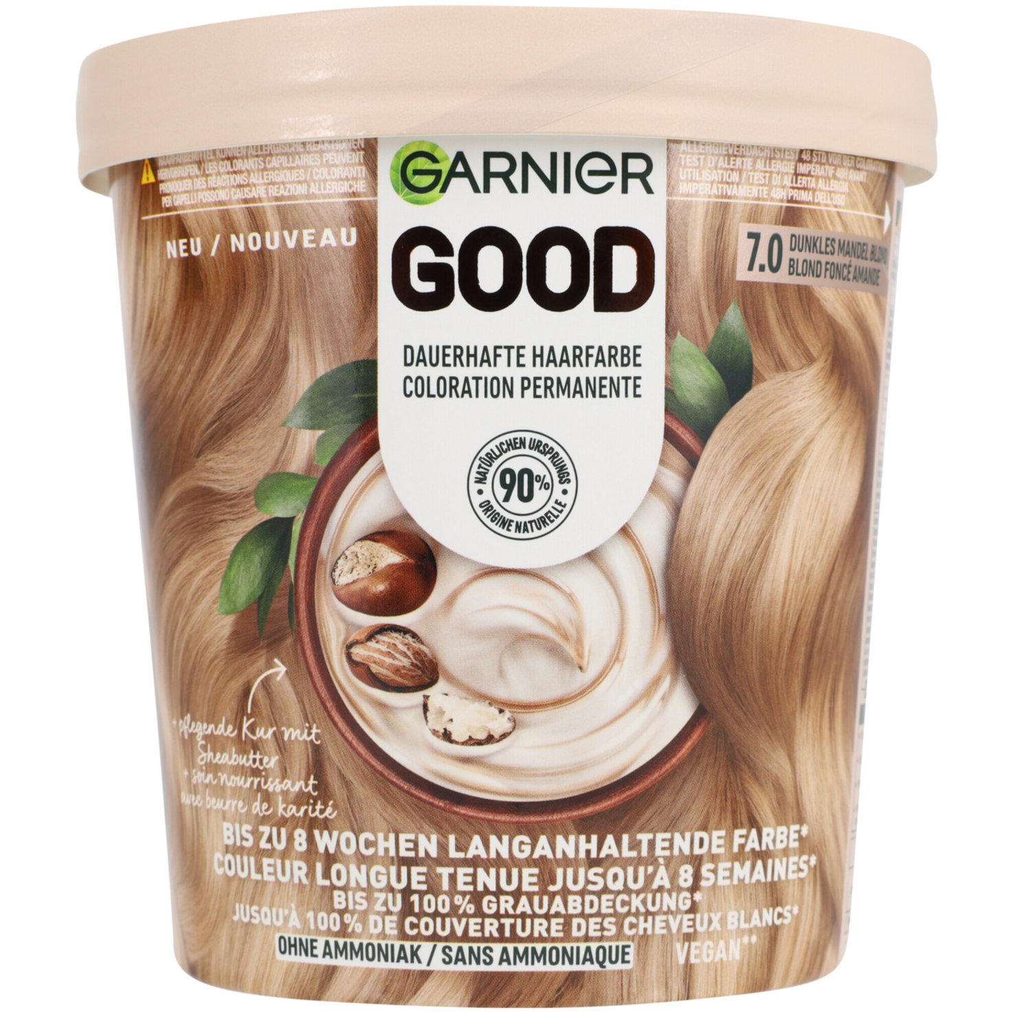 Garnier GOOD Dauerhafte Haarfarbe 7.0 Dunkles Mandel Blond