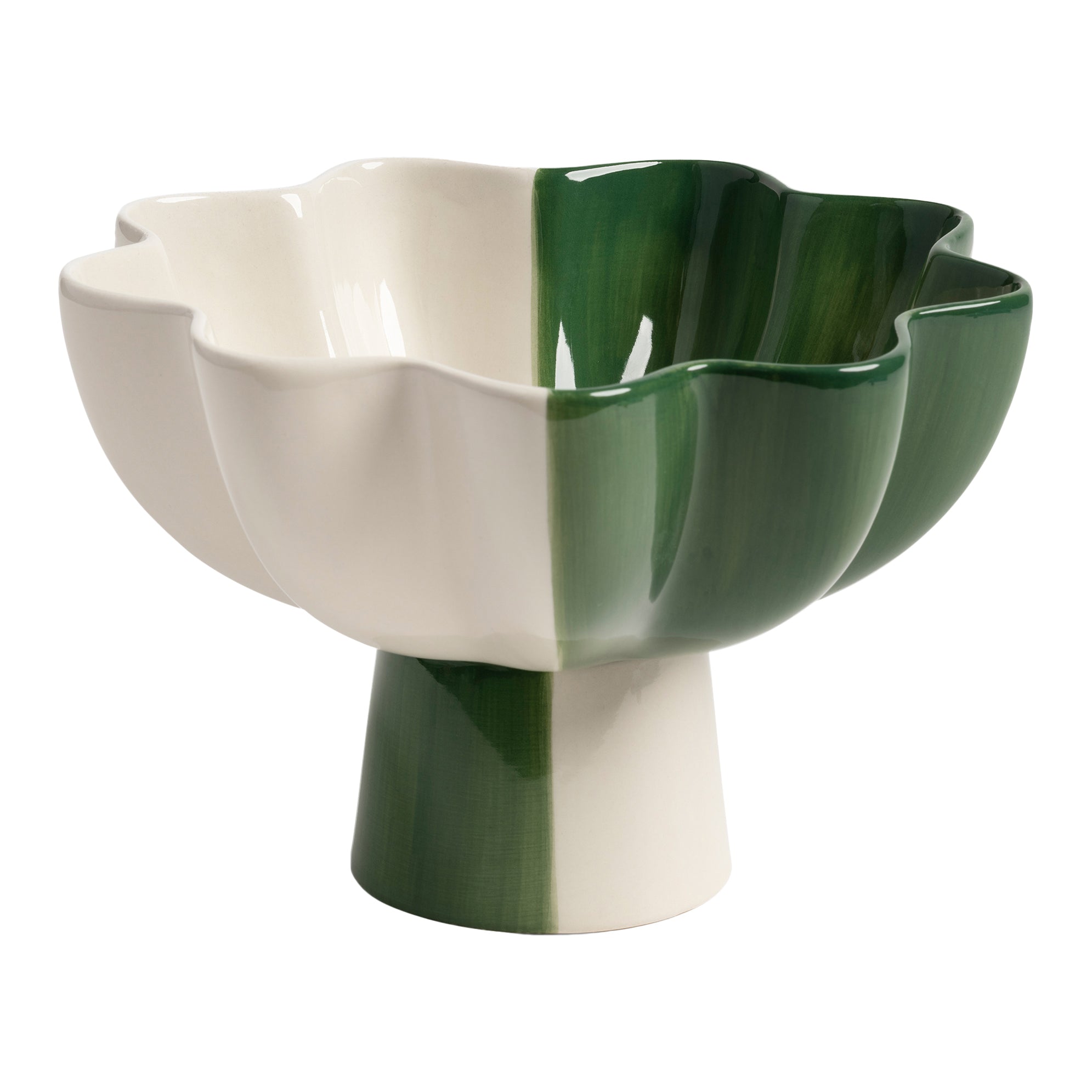 &k amsterdam Sun Schaal Ã 20 cm - Wit / Groen
