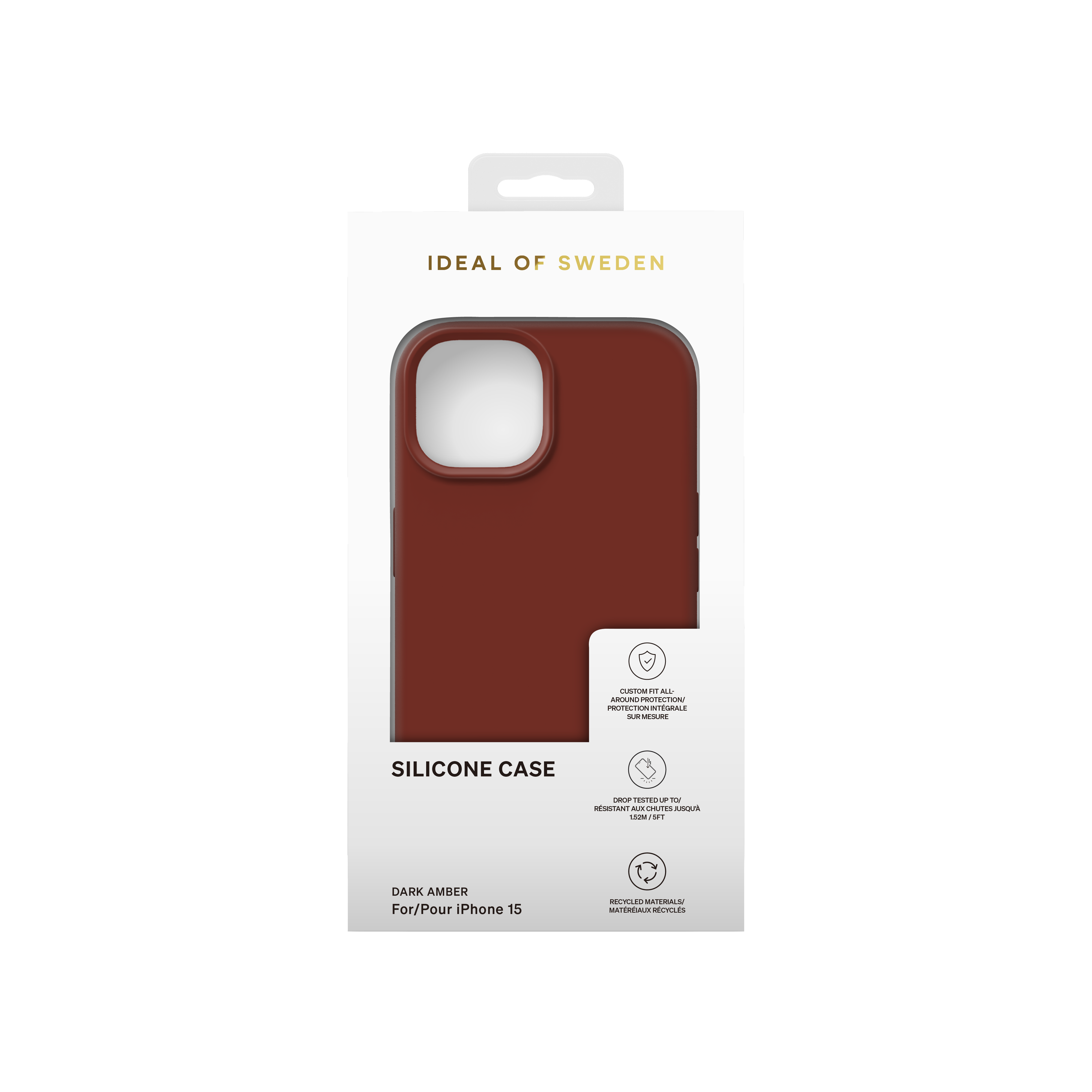 iPhone 15 Silikon Hülle Case Recycled (IDSIC-I2361-489) - Dark Amber