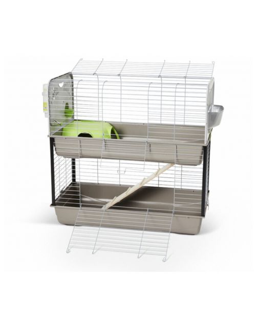 Savic Caesar 3 Double - Dierenverblijf - 100x50x97 cm Lichtgrijs Grijs