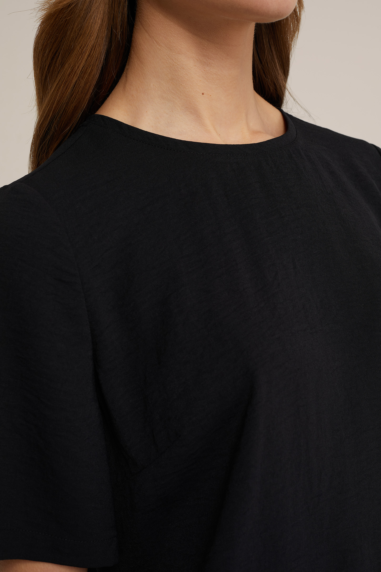 geweven top WE Fashion Zwart