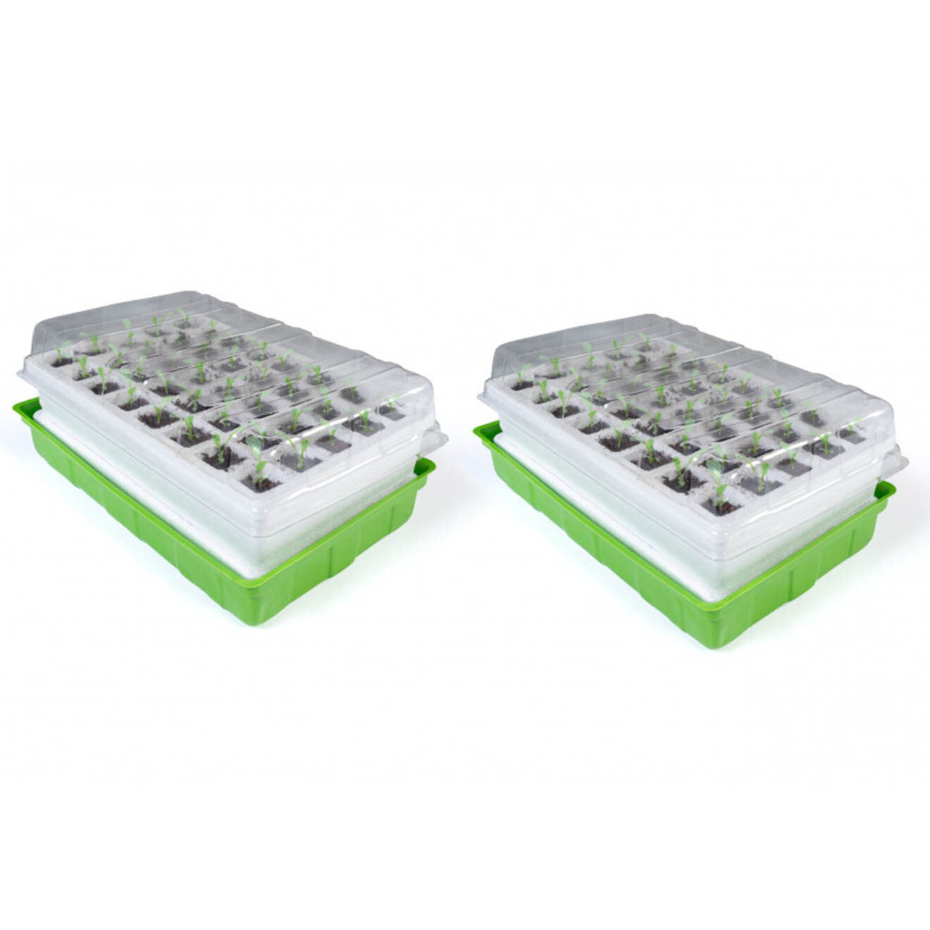 Pratik Garden 2 Kits de germination 40 godets vert/blanc - 38x24x13 cm