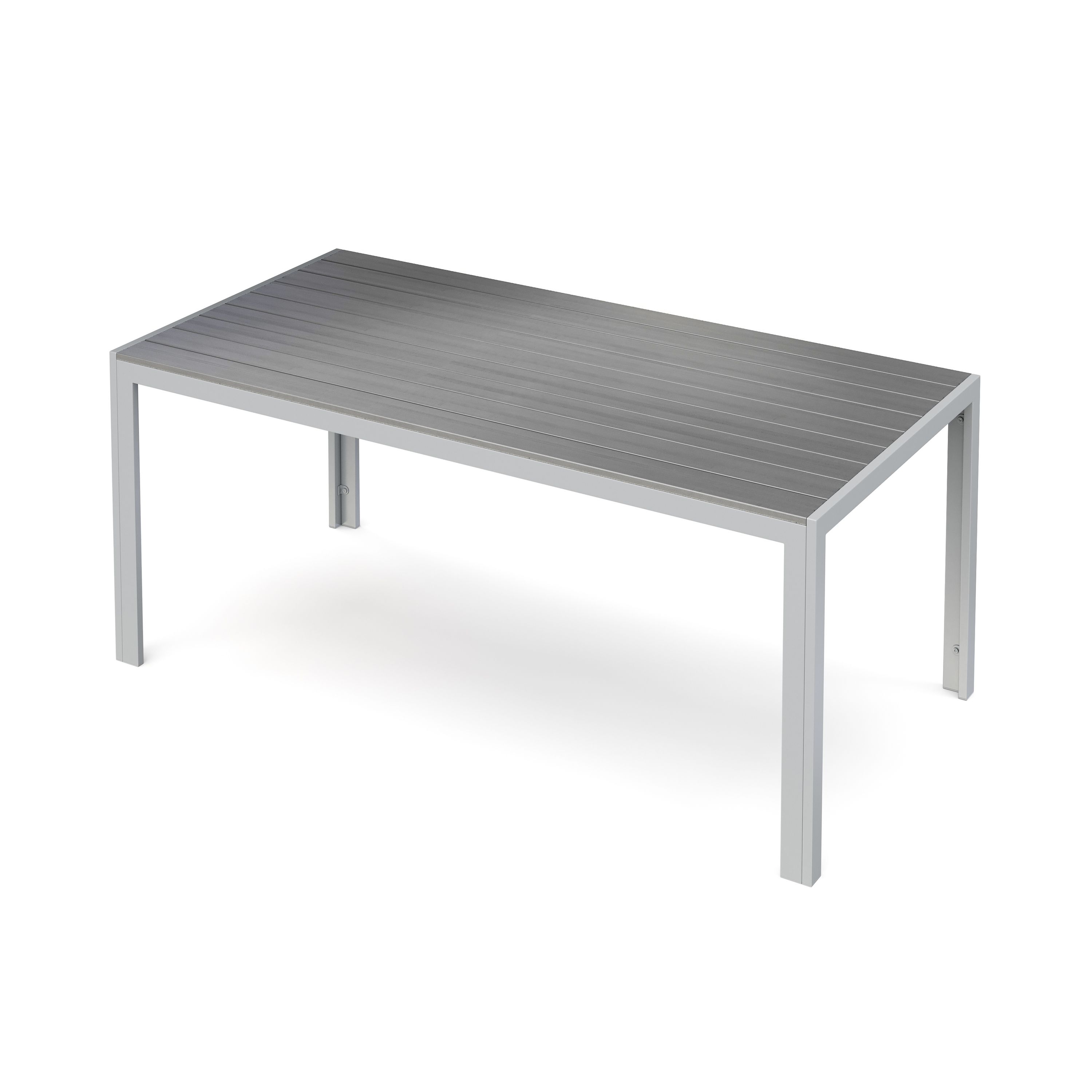 Gartenmöbel Set ZILO 2 Stühle + 2 Bänke grau