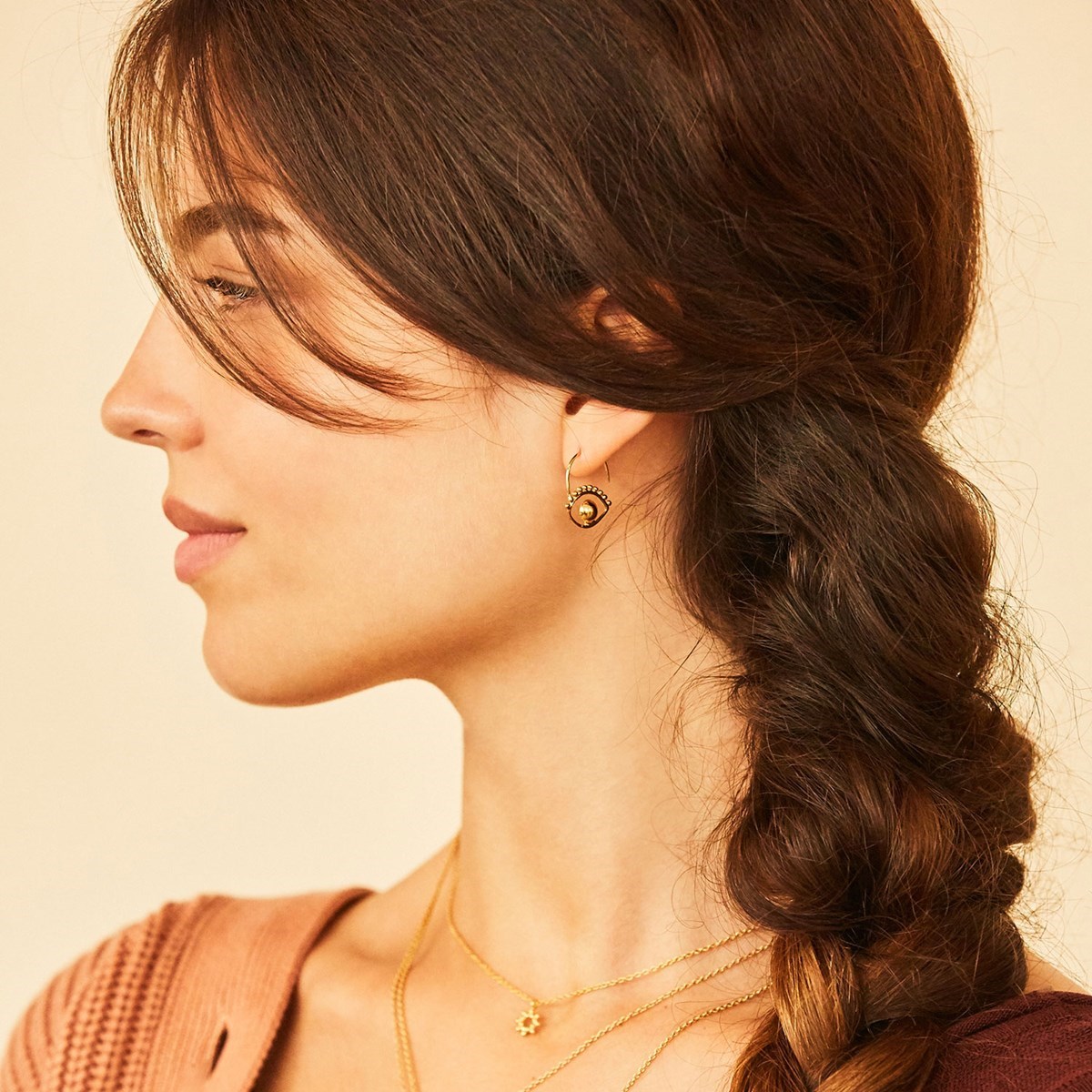 Boucles d'oreilles oeil en vermeil AJNA