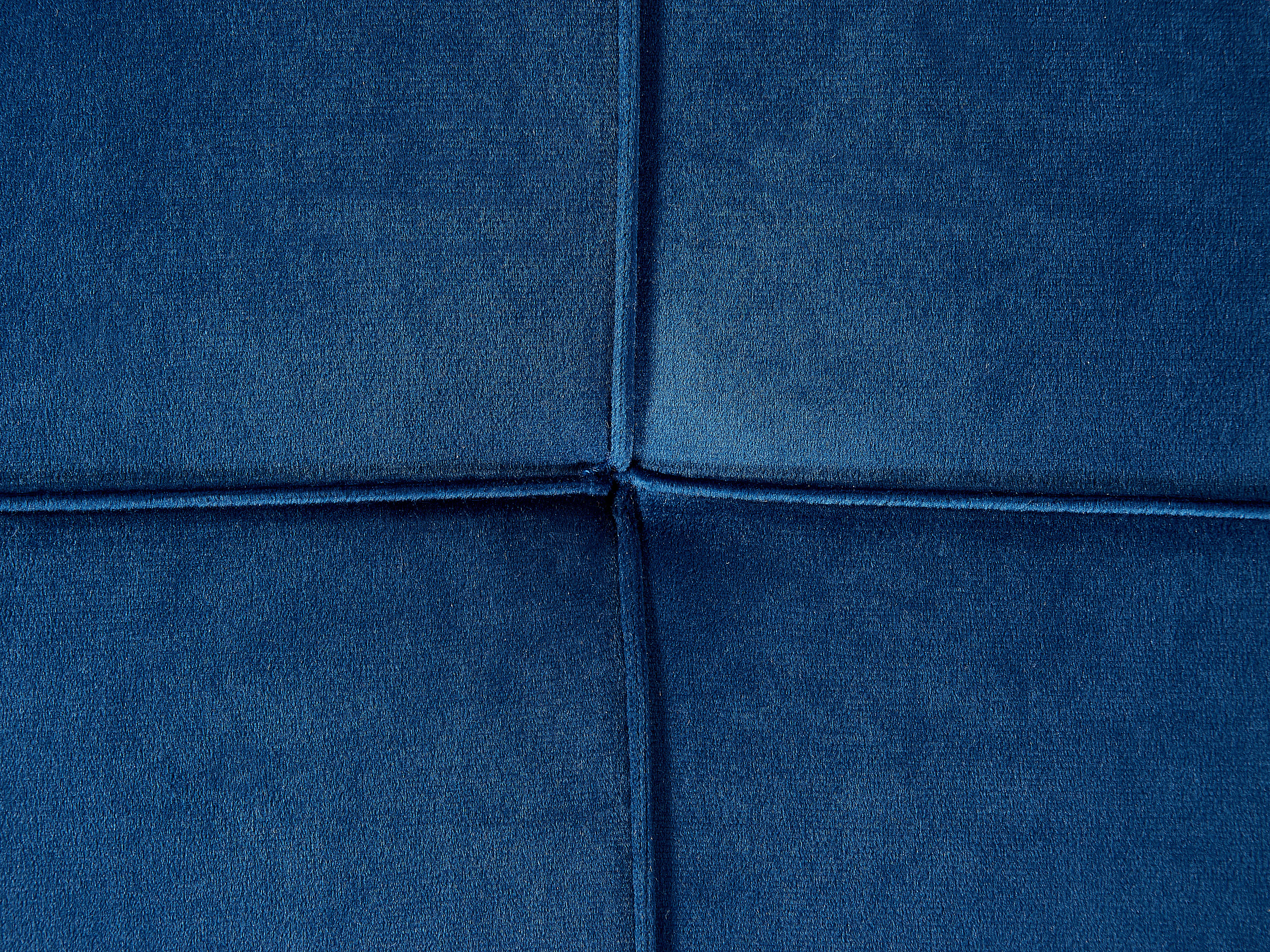 Linkszijdige chaise longue GONESSE Fluweel Blauw