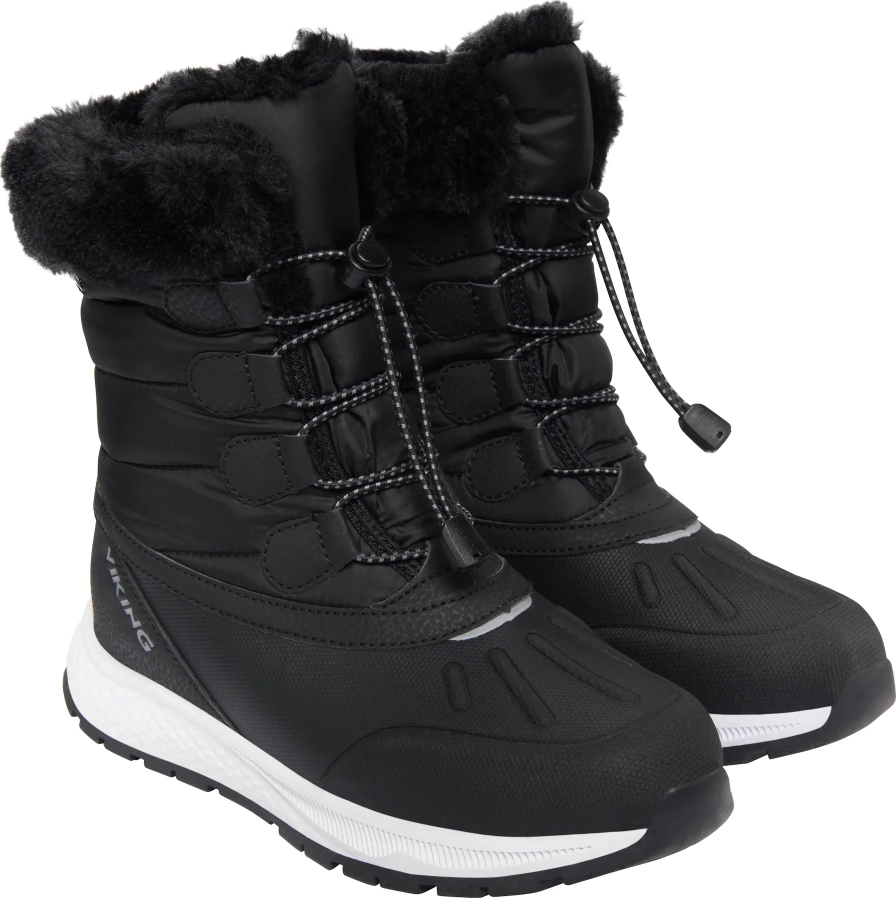 Viking Footwear Juniors' Equip Warm Waterproof Zip Black/Granite