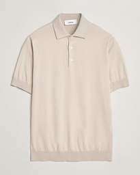 Lardini Knitted Cotton Polo Light Grey