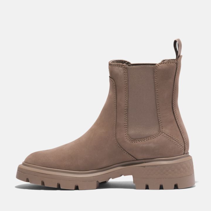 Bota Chelsea Cortina Valley Feminina na cor Bege