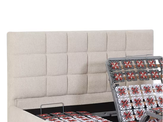 Sommier électrique de relaxation déco 2x48 plots - 2 x 70 x 190 cm - Tissu - Beige - PITUS de YSMÉE