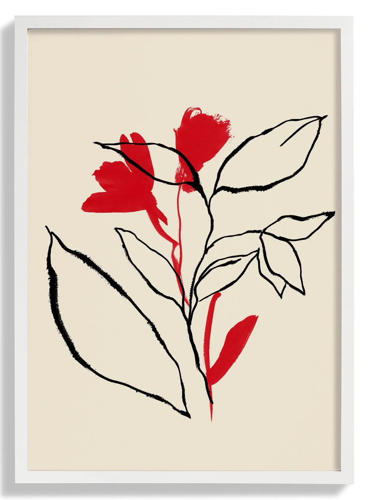 Rote und schwarze Linien