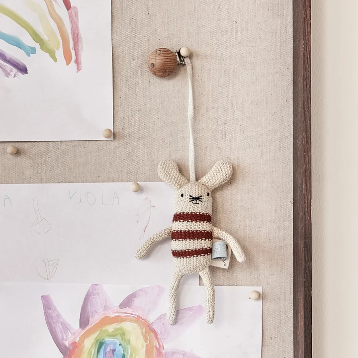 OYOY Mini - Musetti Mouse Rassel, off-white / melange