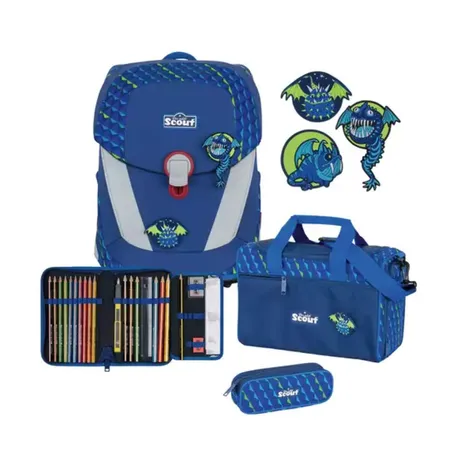 Scout Schulranzenset Sunny II Flying Monster, 4-teilig
