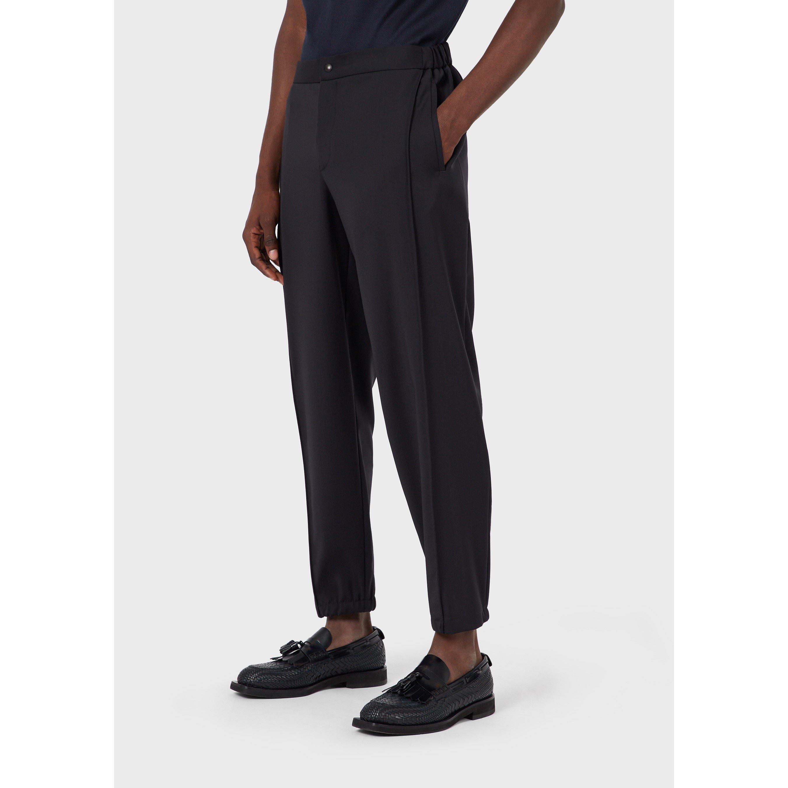 Emporio Armani Wool Crepe Trousers