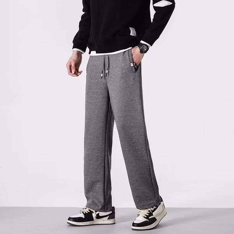 BEAUGALL - Effen joggingbroek met rechte pijpen