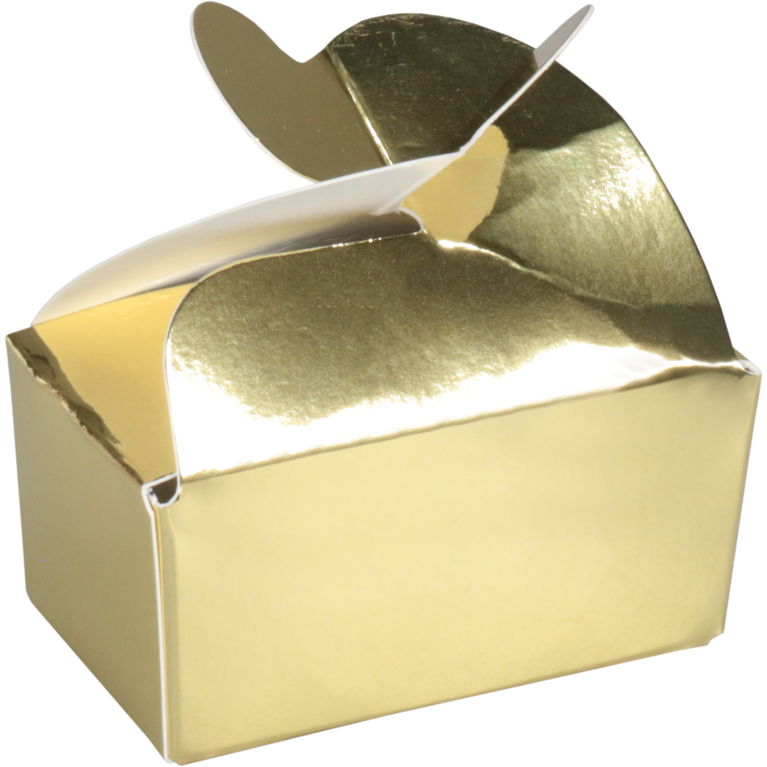 Ballotin, karton + PP, 67x39x32mm, goud/wit