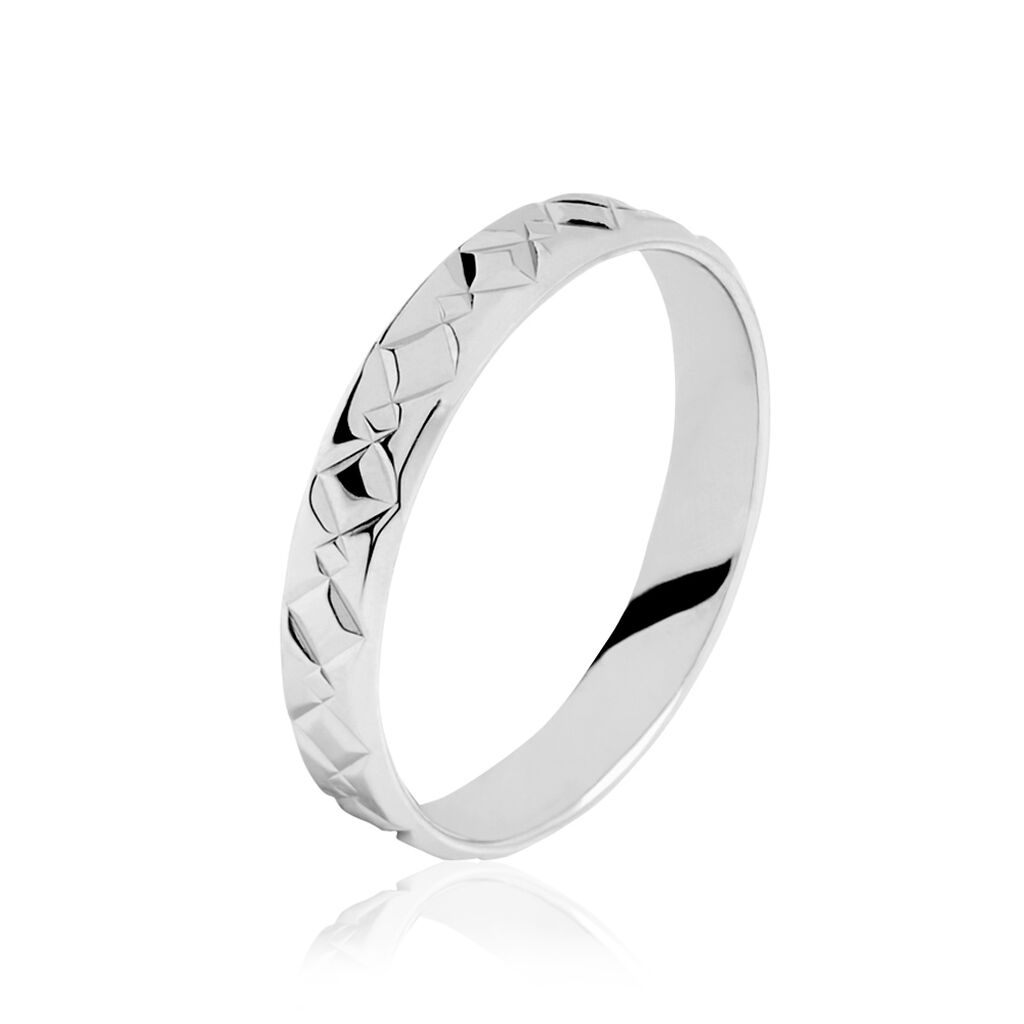 Alliance Fantaisie Ruban Plat Or Blanc