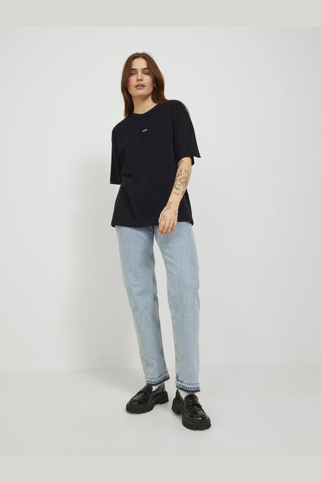 Jjxx Jxandrea Loose Ss Logo Tee 3861160 black white logo