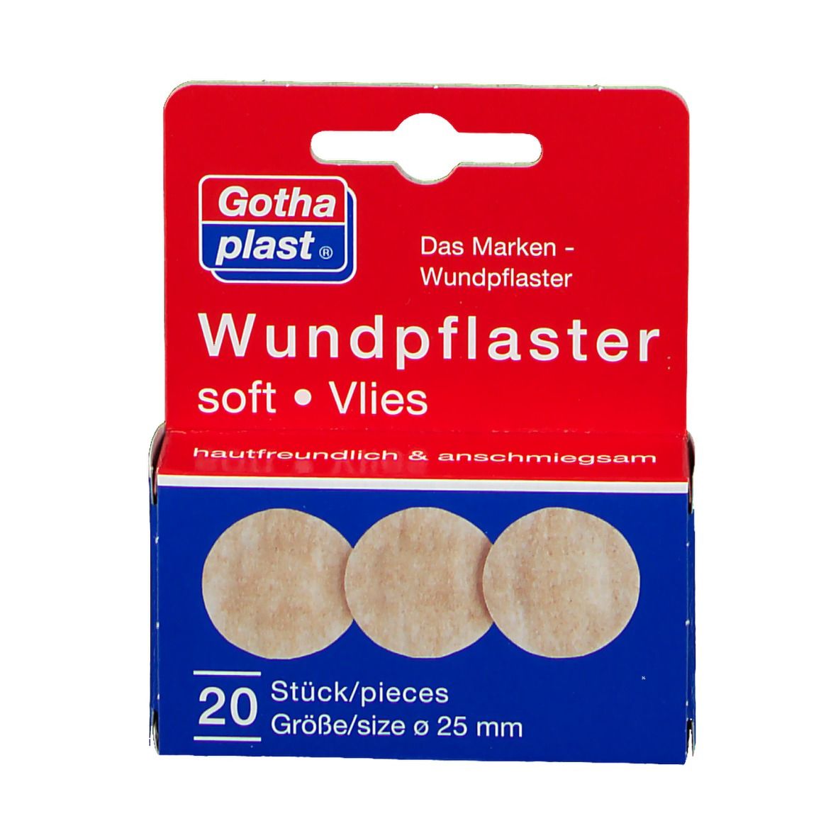 Gothaplast® Wundpflaster soft Vlies (hypoallergen) 2,5 cm Durchmesser