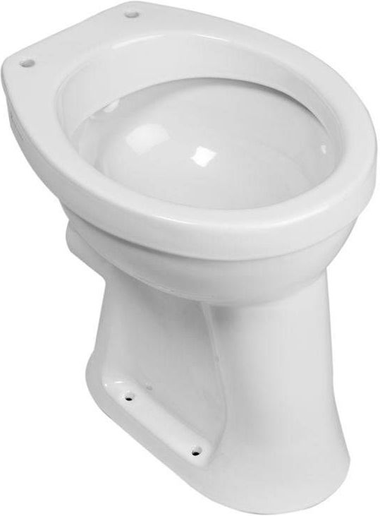 Staande Verhoogde Toiletpot - Wit - Vlakspoel