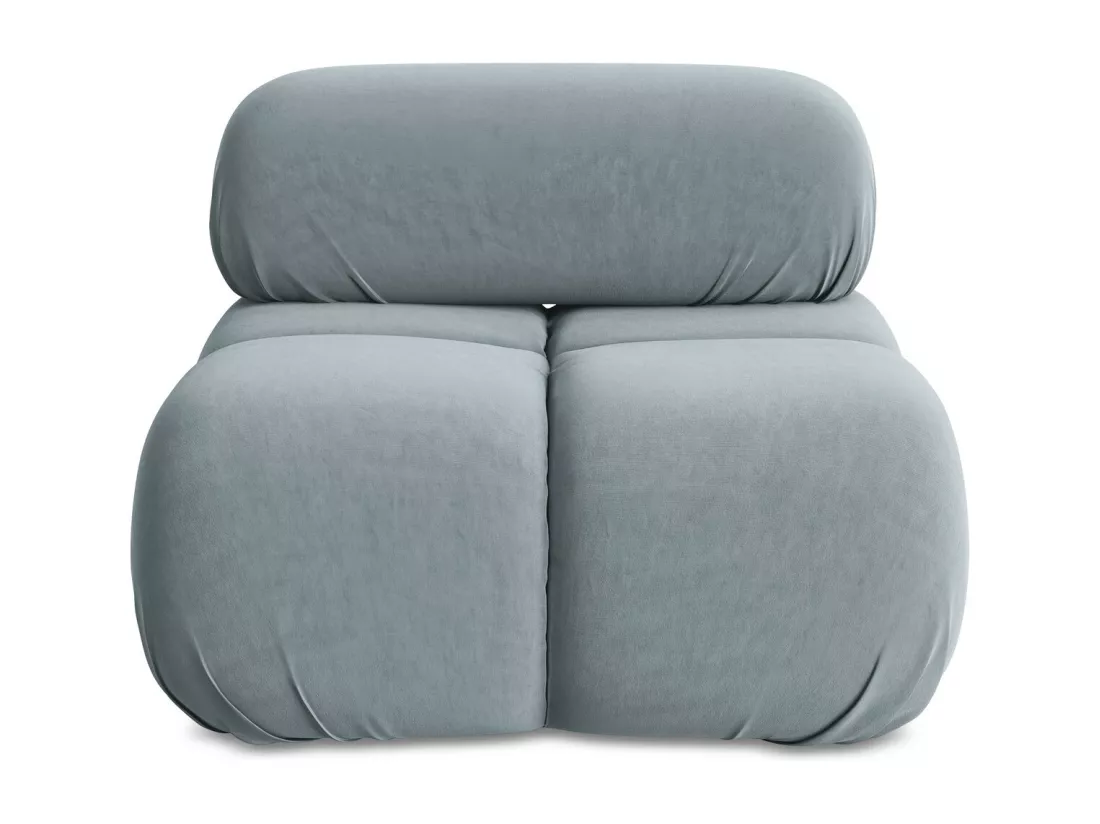Fauteuil en Samt - bleu clair - LOKUA