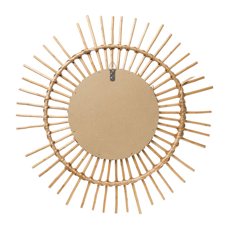 Zonnespiegel met rotan rand - ø55 cm