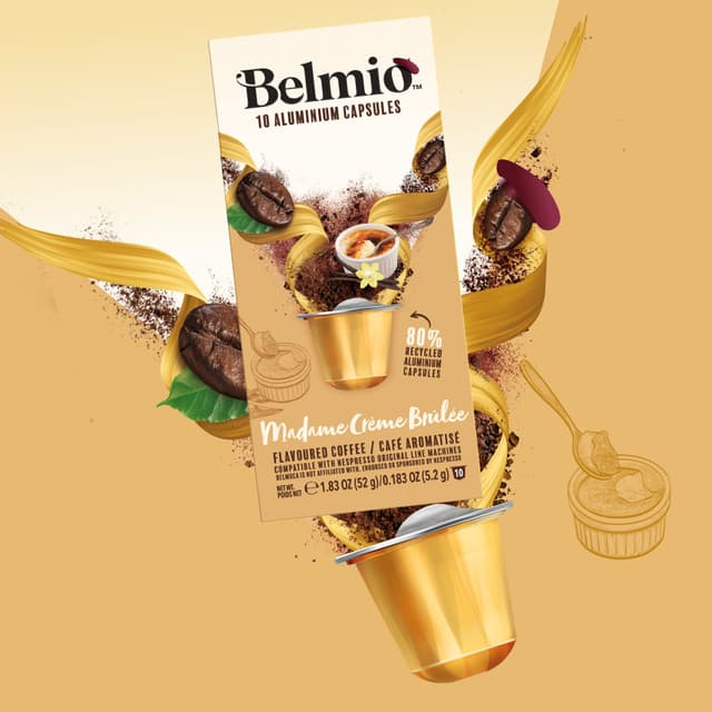 Belmio Madame Crème Brûlée kaffekapsler til Nespresso (10 stk.)