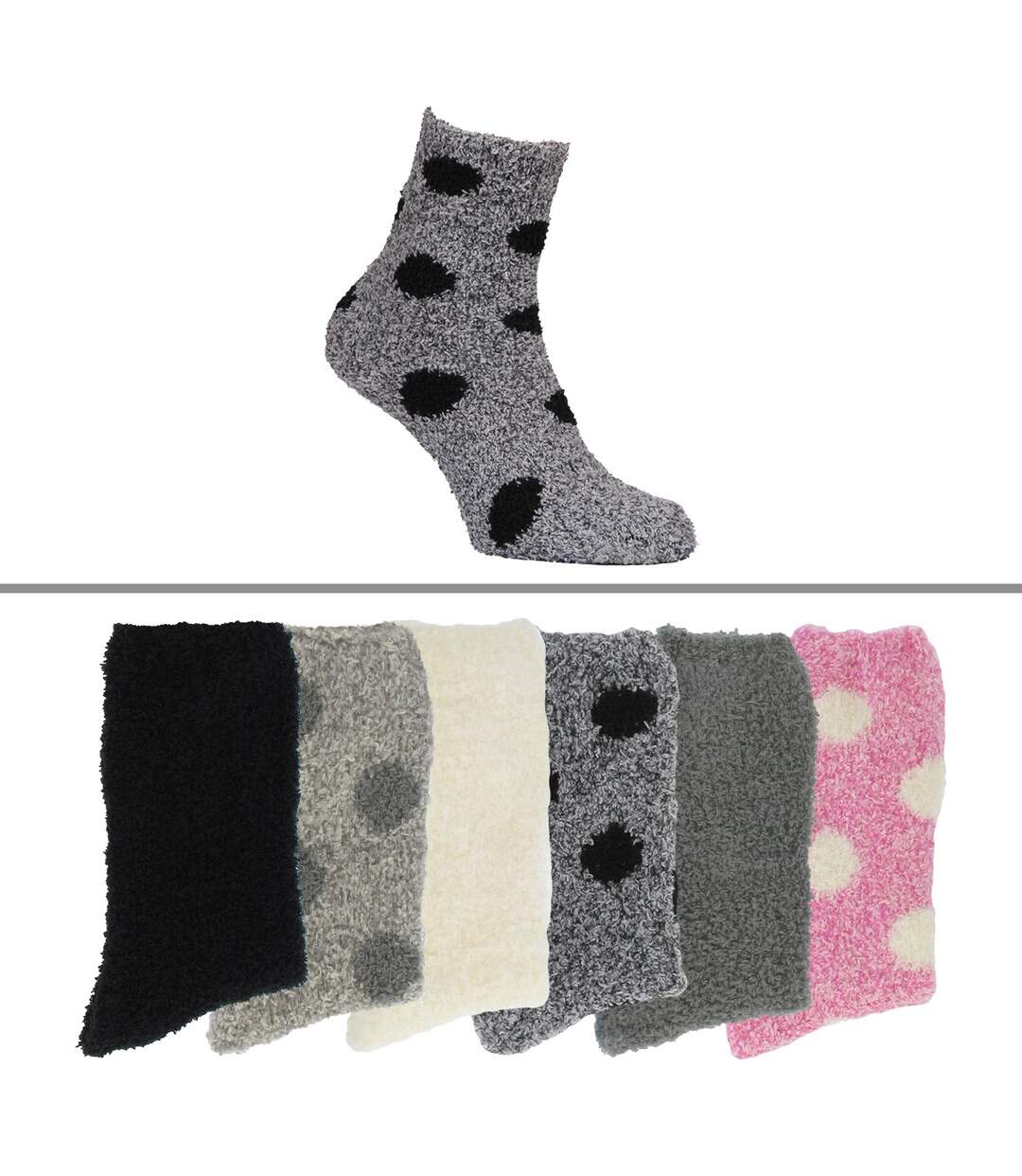 Chaussettes douces femme lot de 6