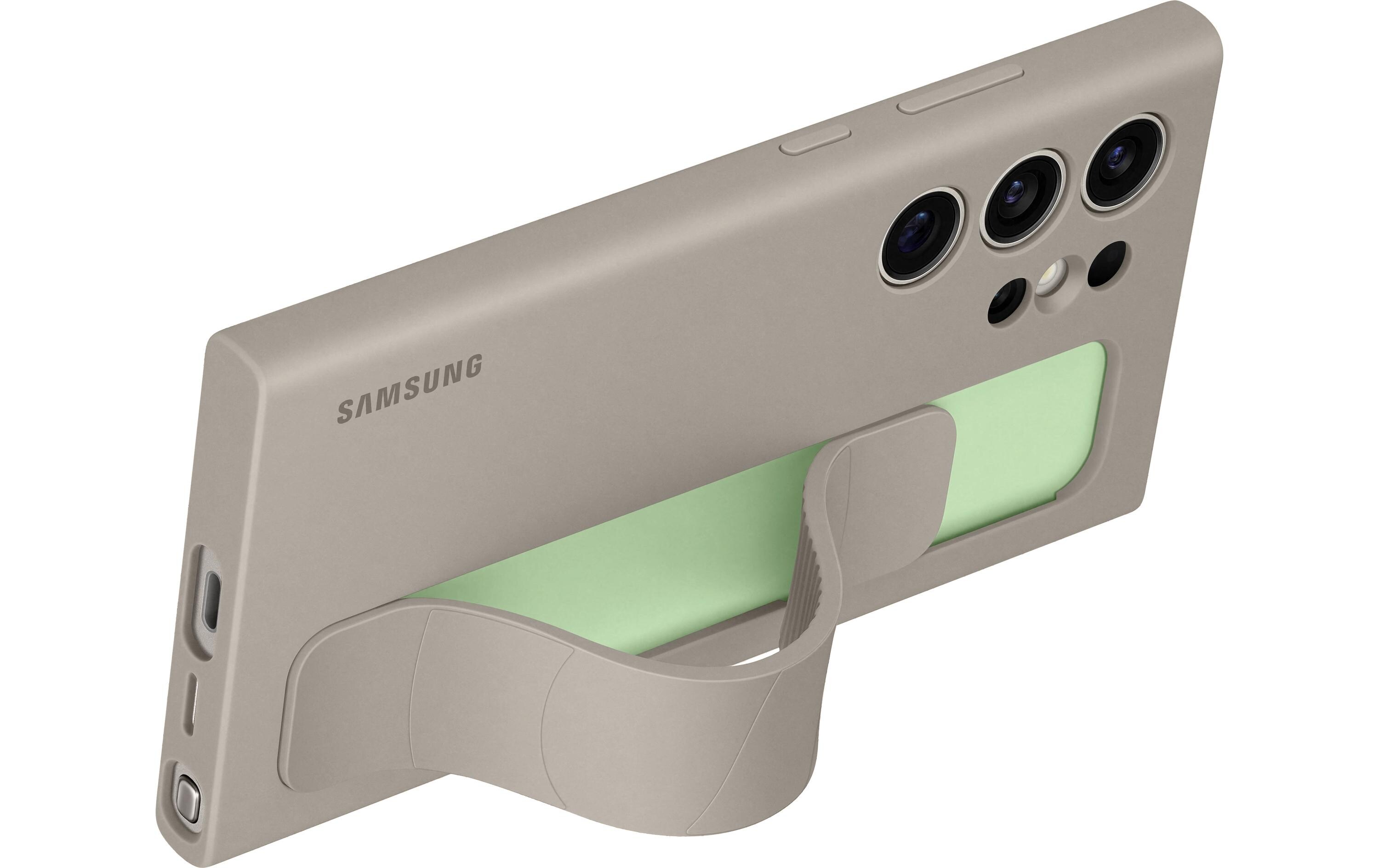 Back Cover Standing Grip Galaxy Galaxy S24 Ultra TaupeSchutzhülle mit Standfunktion für das Samsung Galaxy S24 Ultra