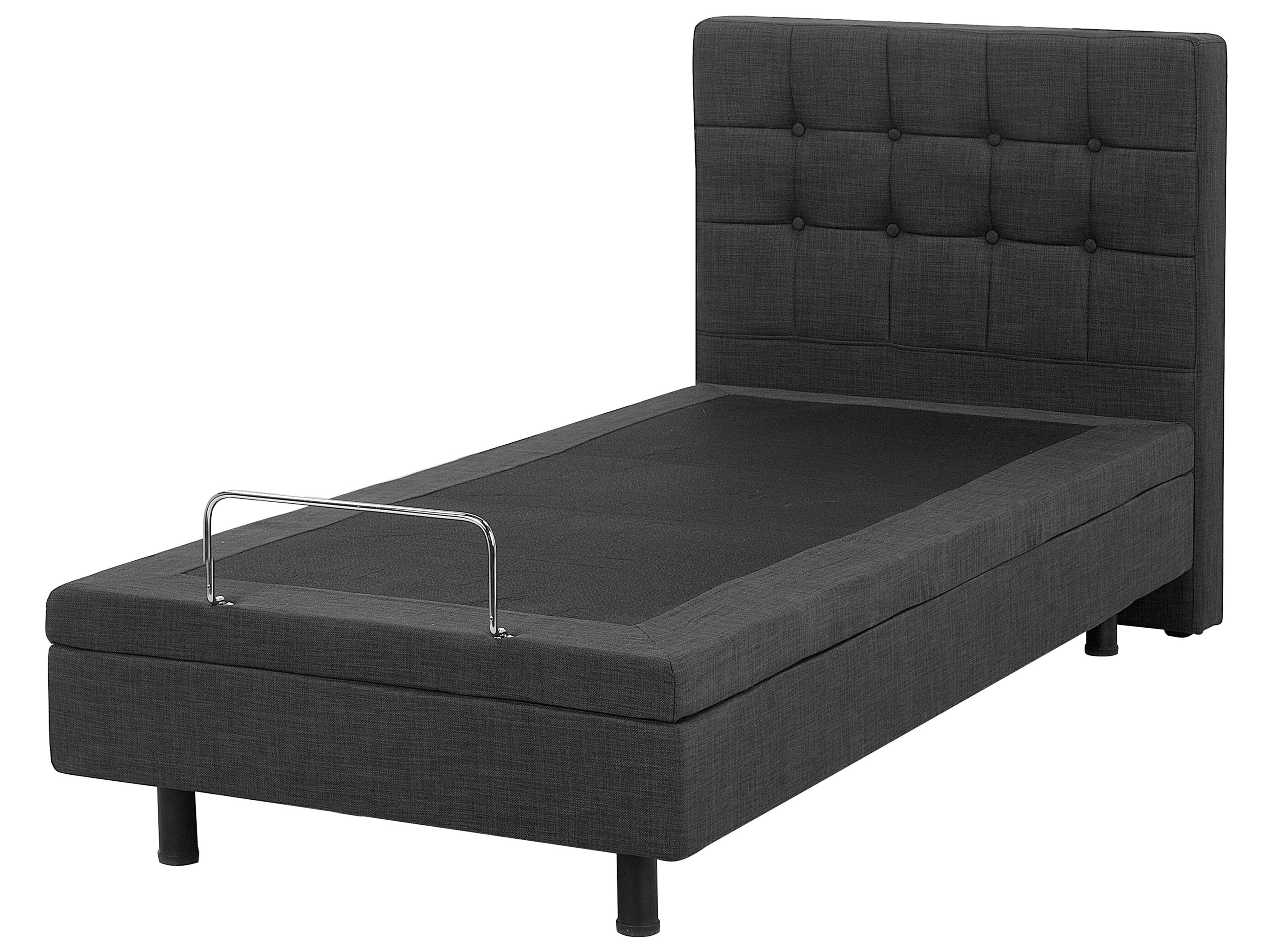 Verstelbaar bed Stof DUKE 90 x 200 cm Donkergrijs