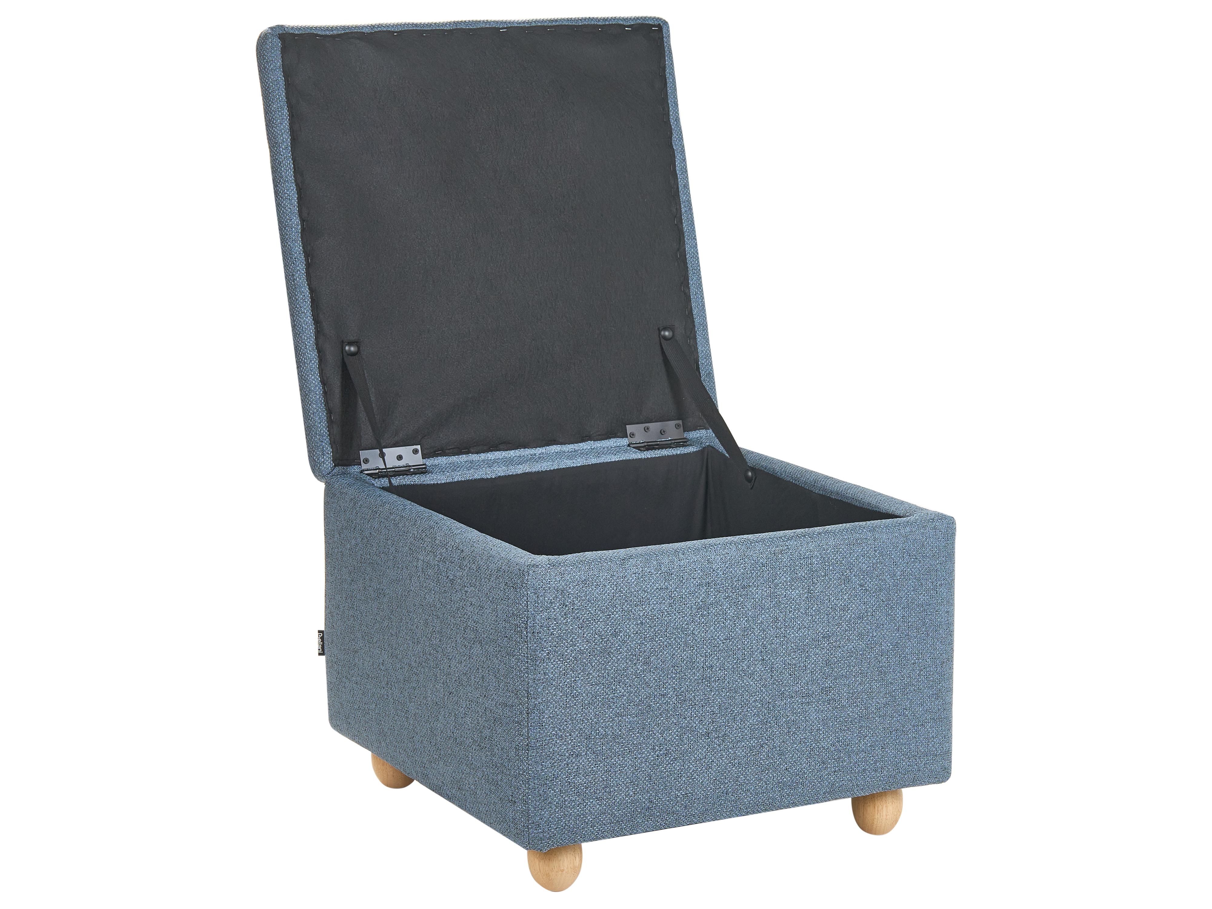 Poef met opbergruimte FERNDALE Stof Blauw