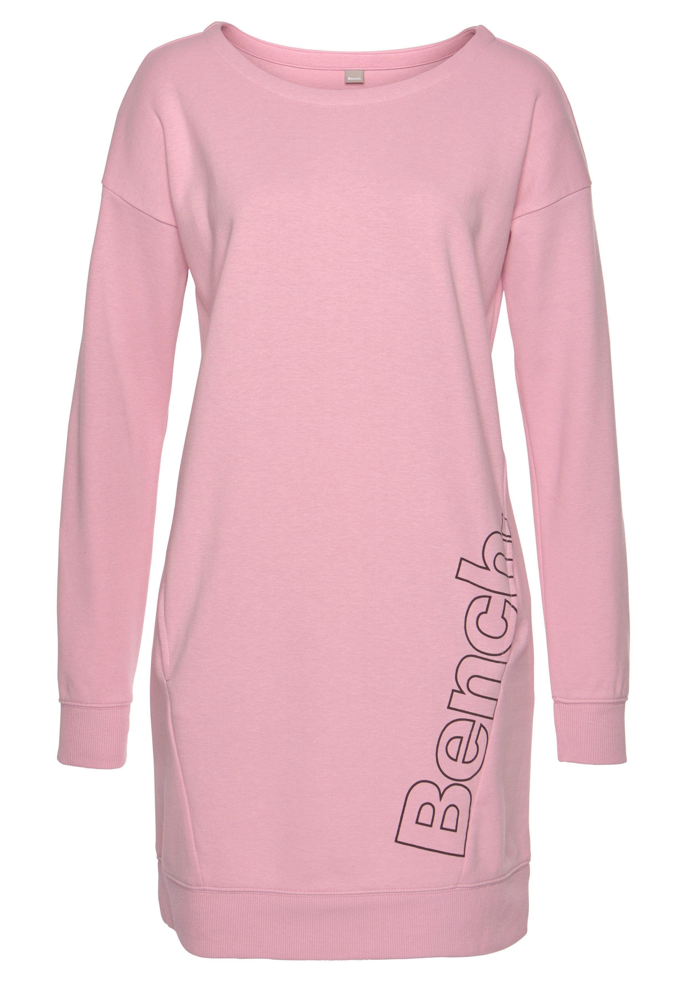Bench. Loungewear Sweatkleid Eingrifftaschen mit seitlichem Logoprint, Loungewear