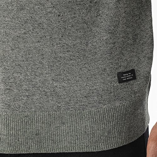 Pull 20715850 Vert Kaki Chiné
