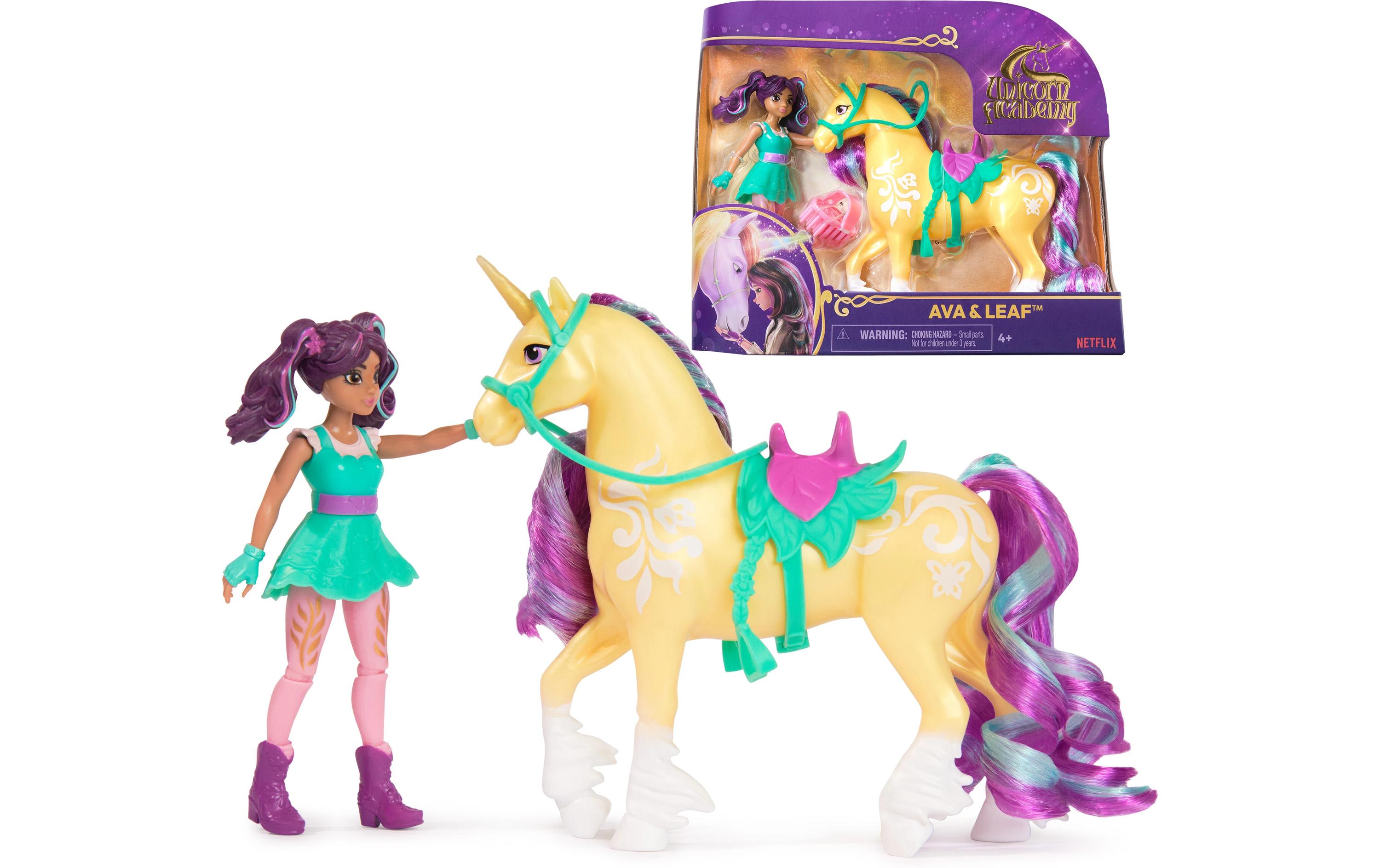 Unicorn Academy Ava Doll & Leaf UnicornMagische Einhornreiter-Serie für Kinder