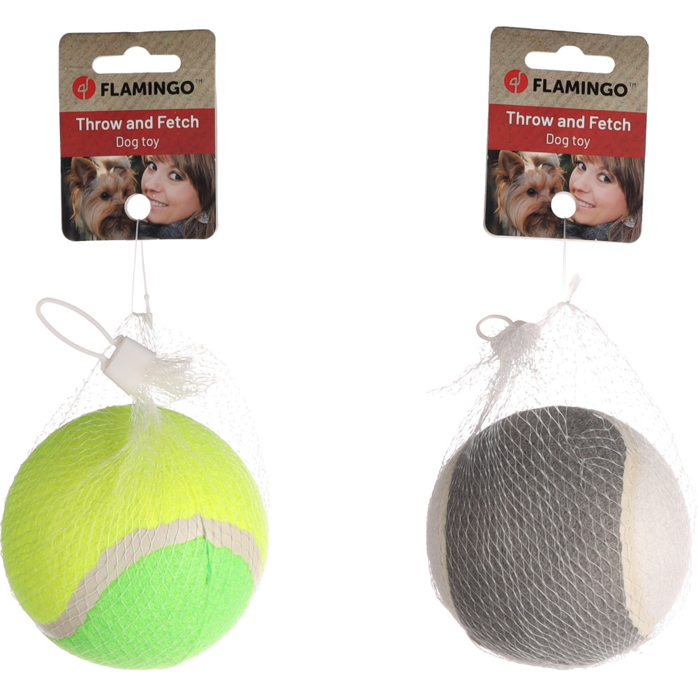 Jouet 1 balle de tennis ø 10 cm couleur aléatoire pour chien
