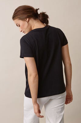 Boob Gravid/Amming T-Shirt, Svart
