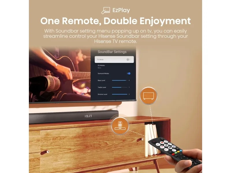 Hisense HS3100 - Lydbarsystem - til TV - 3.1.kanal - trådløs - Bluetooth