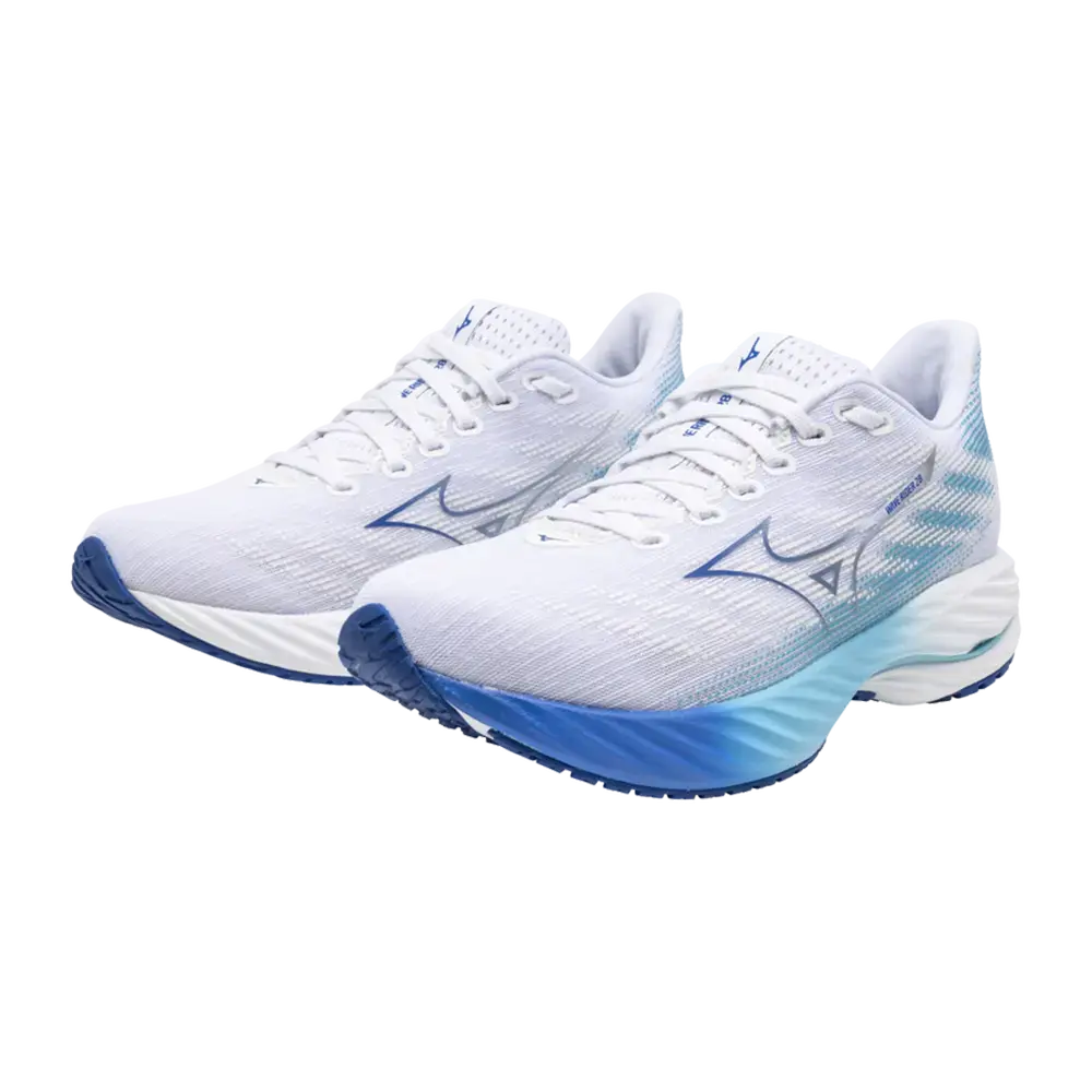 Mizuno Wave Rider WOS Hardloopschoenen Wit/Bauw/Paars Dames