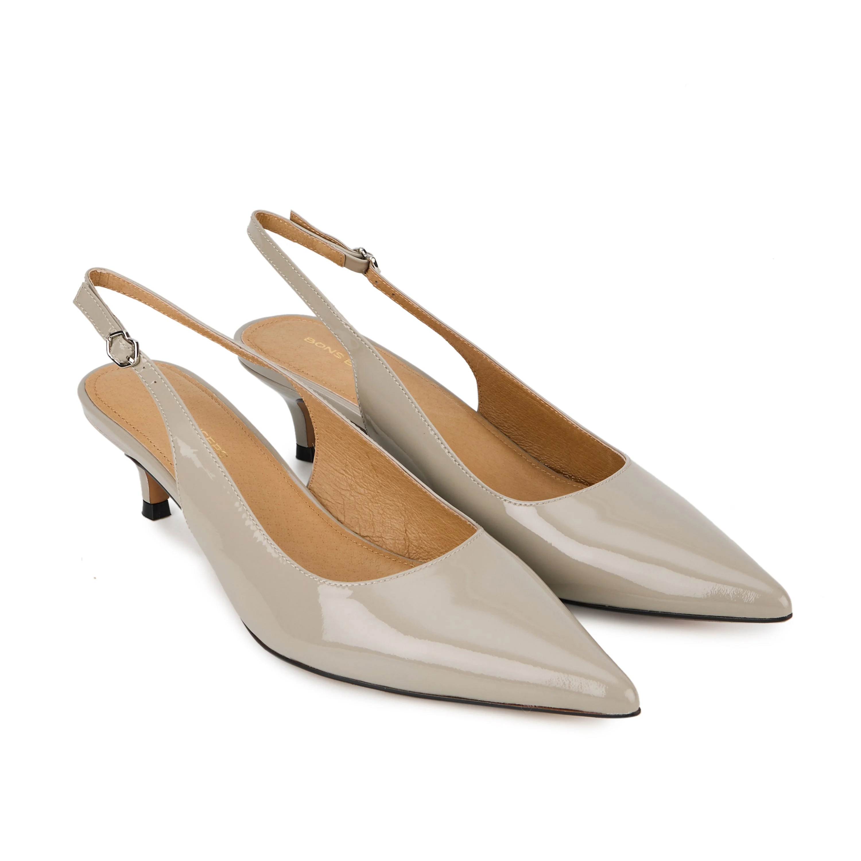 JANET CUIR BRILLANT - Escarpins en cuir | Gris