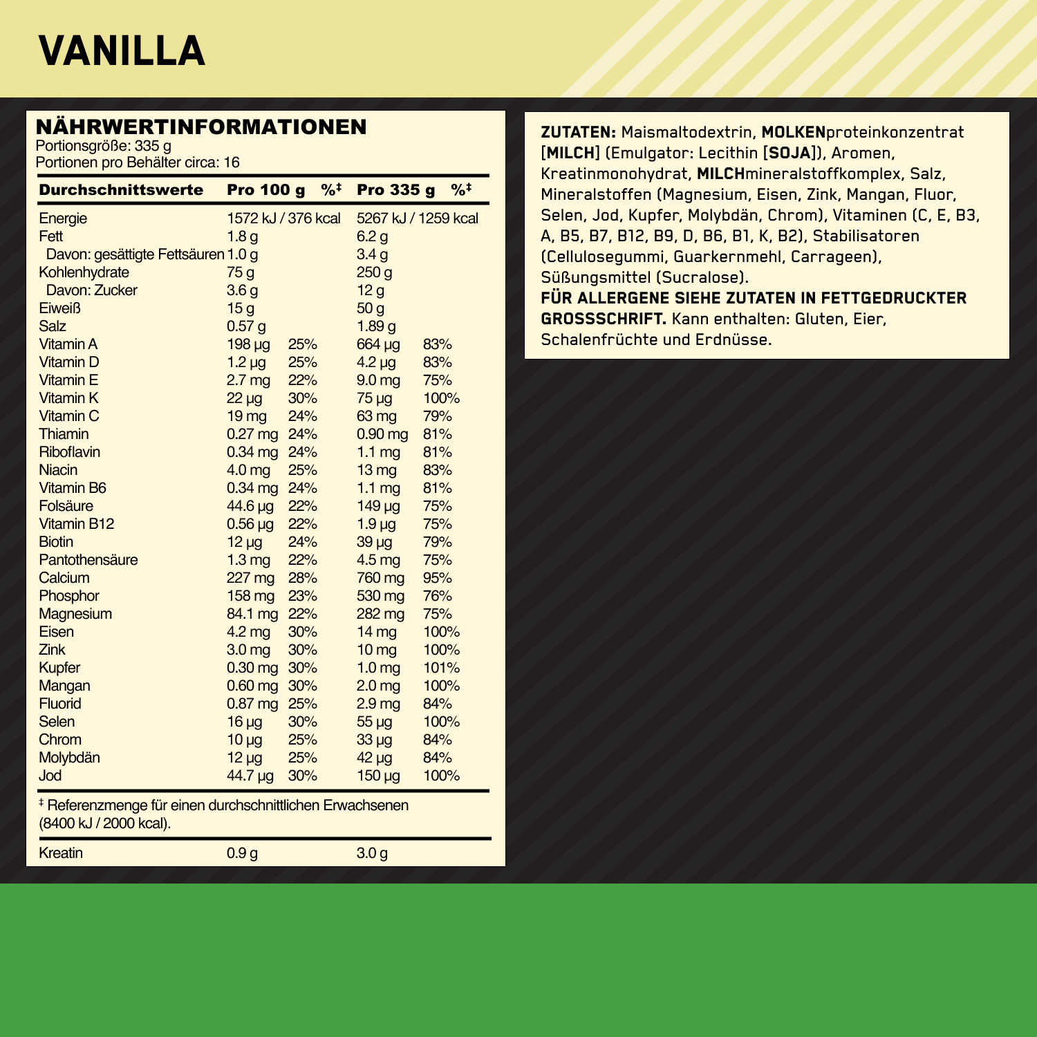 Optimum Nutrition Serious Mass 5450 g Vanilla