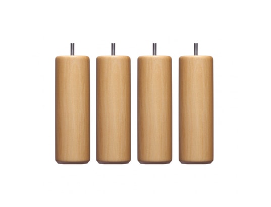 SOMEO - Pied cylindrique bois (lot de 4) naturel 20 cm
