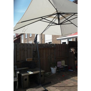 Zweefparasol Florida Vierkant Ecru 250x250 cm