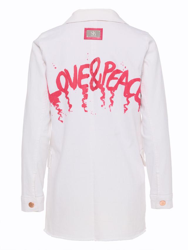 Hemdjacke mit Destroy Love & Peace