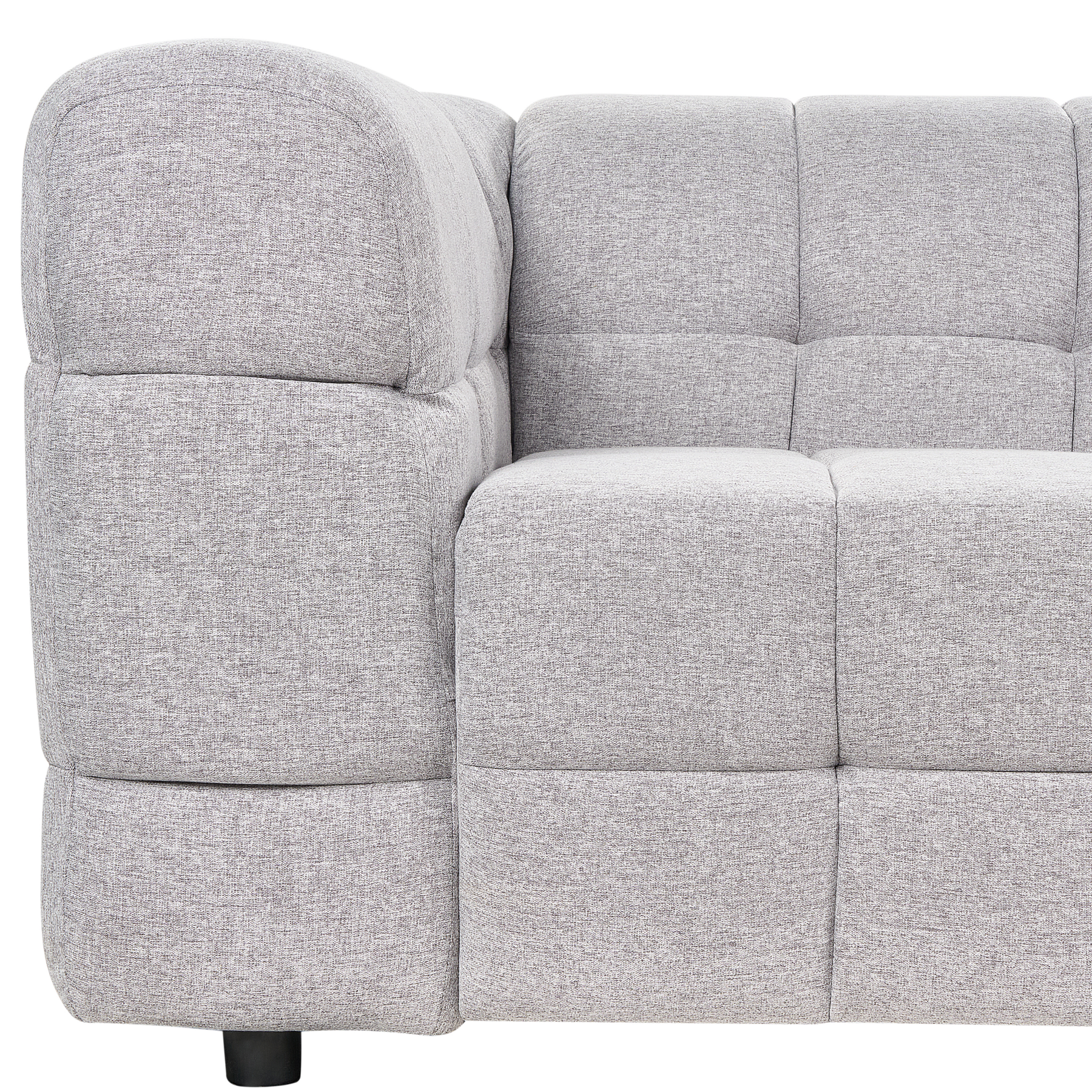 Beliani - MULLOLA - Driezitsbank - Lichtgrijs - Polyester