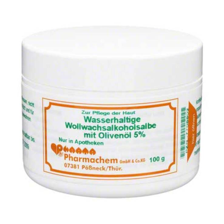 Wollwachsalkoholsalbe wasserh.mit Olivenöl 5%, 100 g