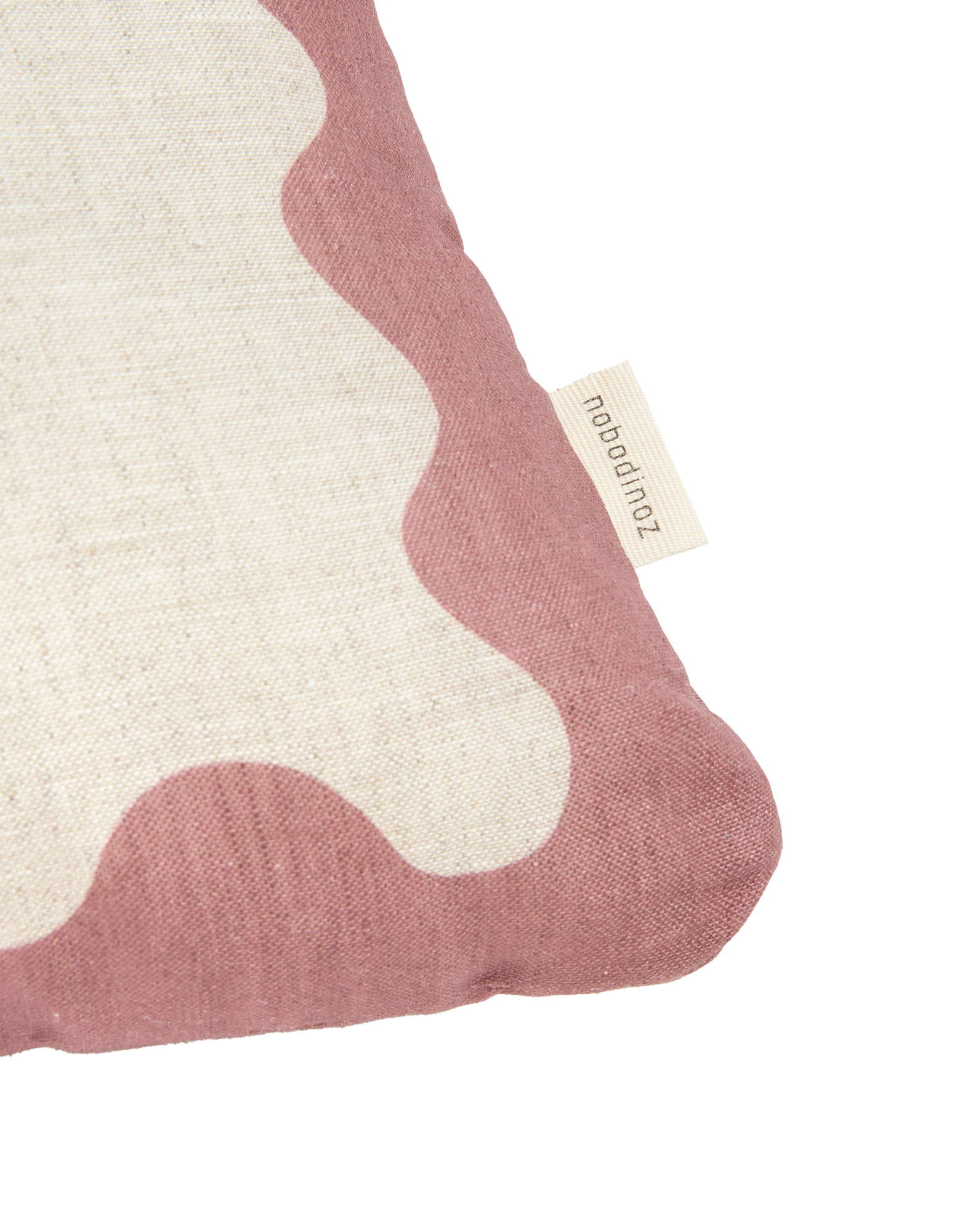 Coussin rectangulaire en lin français vibes l | Rose