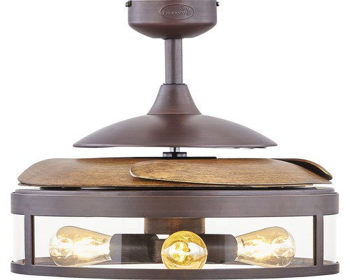 Fanaway Classic plafondventilator Ø 122 cm antiek/donker met afstandsbediening, zomer- en winterfunctie